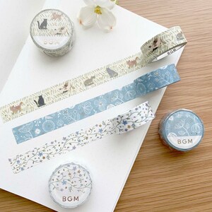 BGM Washi Tape -15 mm - Flower Series - Gold Foil - 1 pc