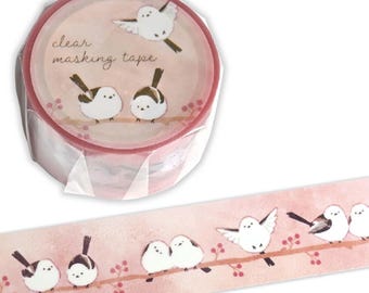 Ruban adhésif PET transparent -20 mm - Sweet Shima Enaga Birds