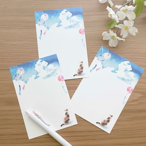 Jeu de cartes postales - Chat de l'heure d'été - Métallique Lot de 3 pcs
