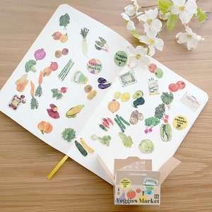 Mini boîte d'autocollants - Phoque Hako - Mini légumes - 1 pièce