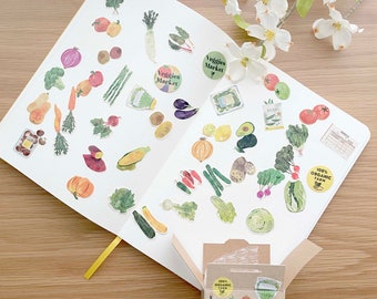 Mini Sticker Box - Hako Seal - Mini Veggies - 1 pc