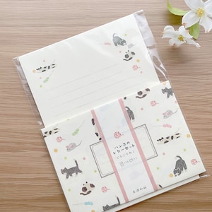 Furukawashiko Washi Letter Set Pack - Hanko - Playful Cats - 1 pc