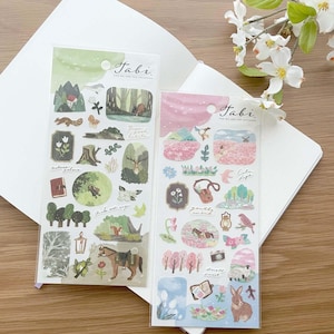 Sticker carnet Mindwave - Tabi Travel - Pays des jardins fleuris/Pays des forêts - 1 pièce