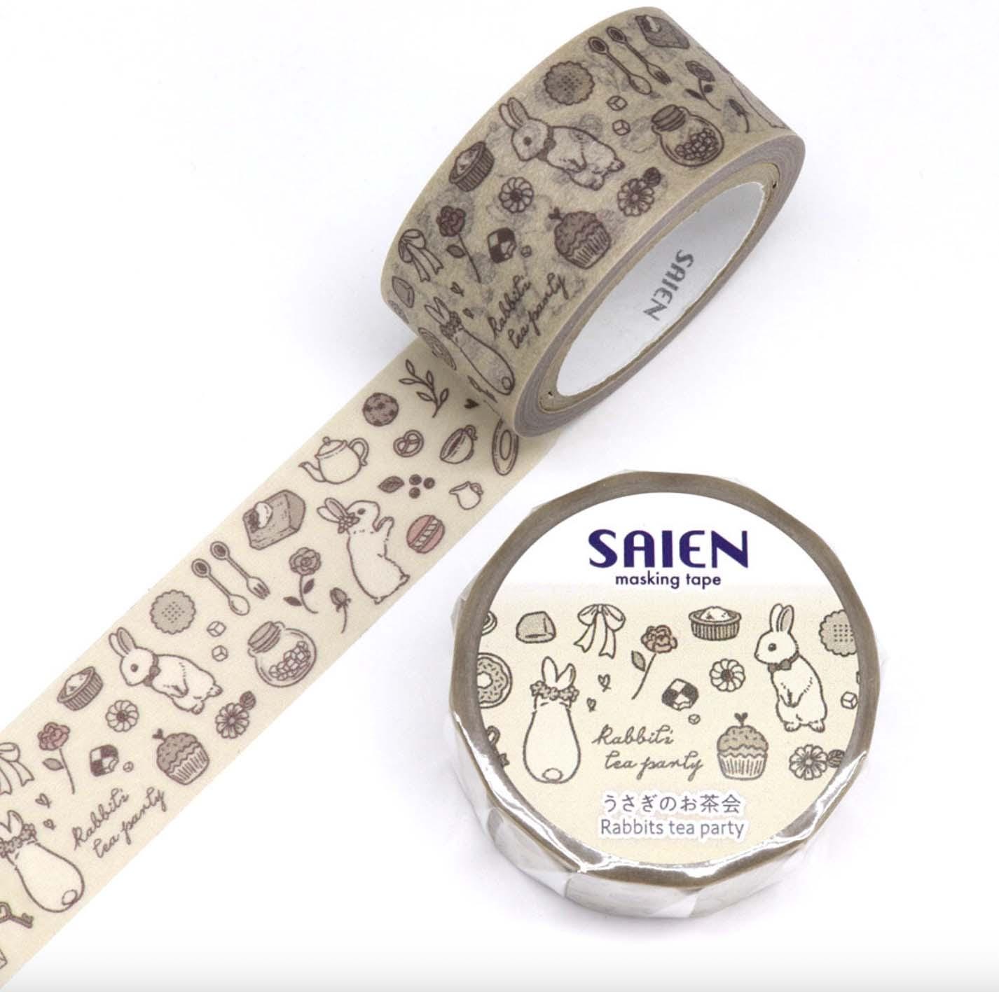 Saien Washi Tape -20 Mm - Rabbit Tea Party - 1 Pc - Etsy