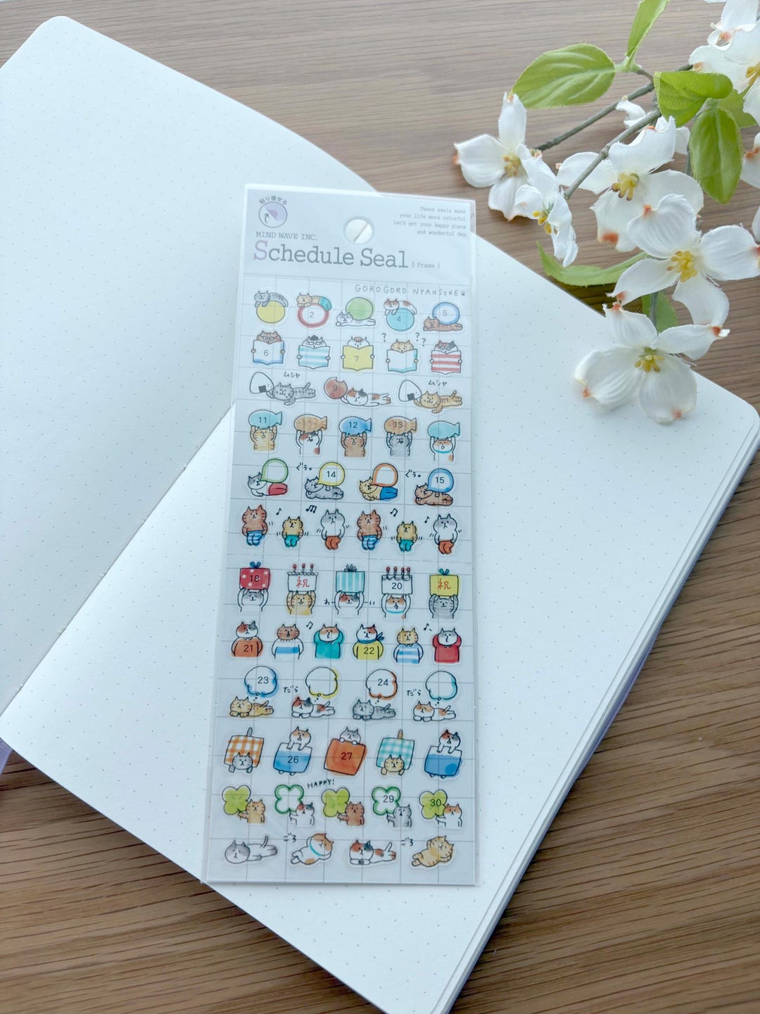 Xna Sticker Clear Planner Stickers - Gorogoro Nyansuke Cat - Everyday Life B - 1 ...