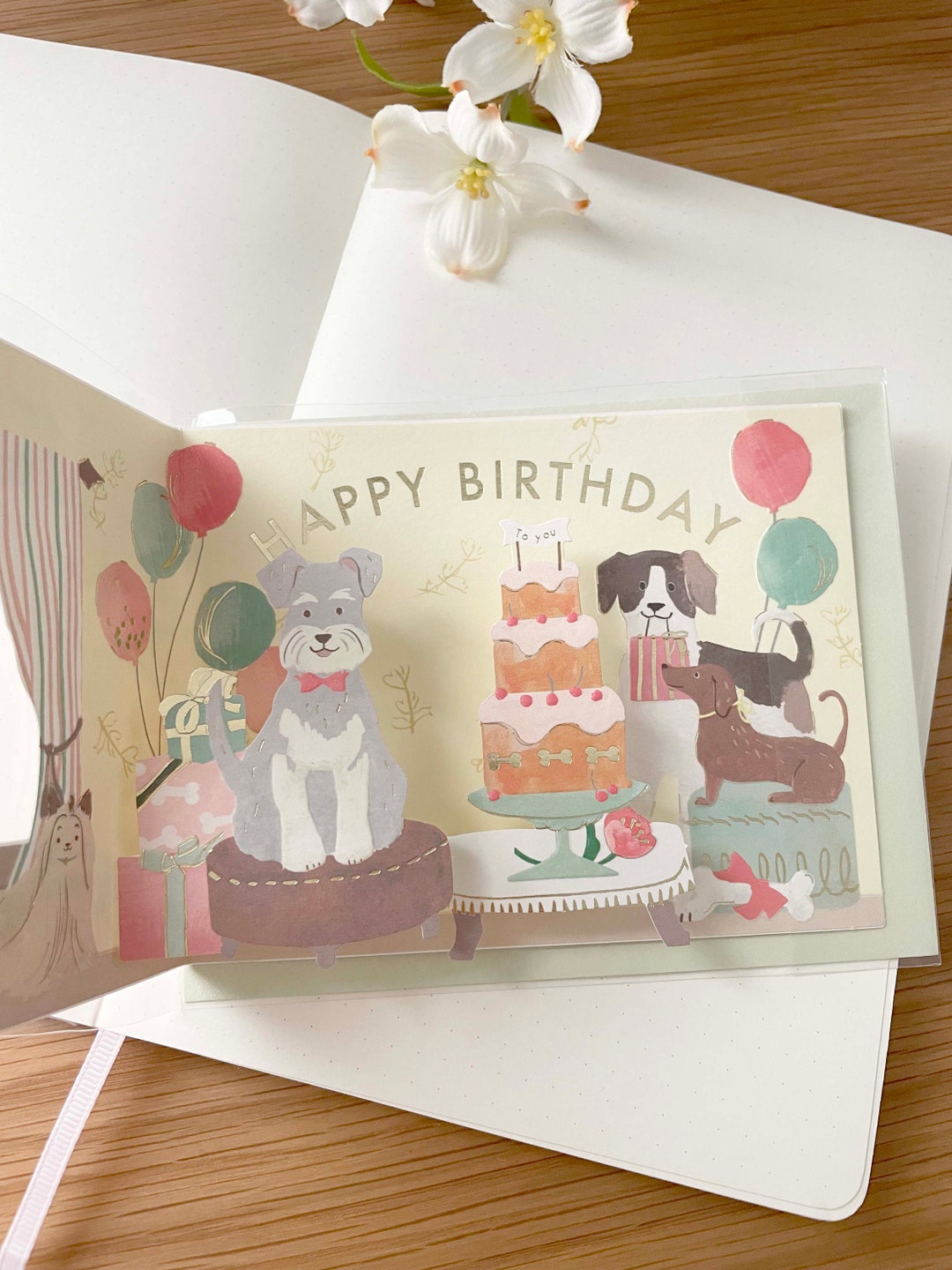 Greeting Card Happy Birthday 3D Pop up Dog Party 1 Pc - Etsy