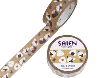 Saien Washi Tape - 15mm - Sumo Musubi- 1 pc