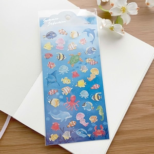 Sticker - Sea Animals with Silver Foil - 1 pc