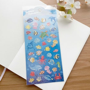 Sticker - Sea Animals with Silver Foil - 1 pc