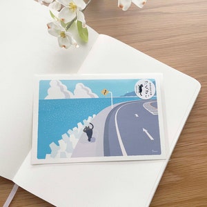 Carte postale - Tabineko Travelling Cats - Ocean Walk - 1 pièce