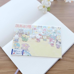 Lot de cartes postales - Festival d'été avec personnages adorables avec feuille d'argent - 3 pièces