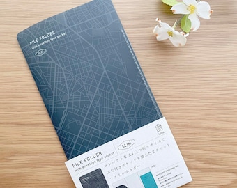 A4 Slim Pocket File Folder - Trifold - Barcelona Map - 1 pc