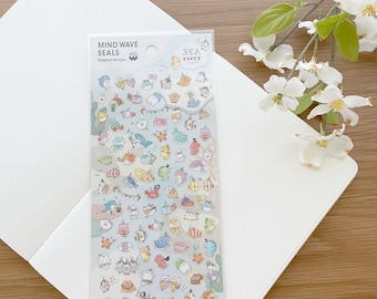 Clear Planner Sticker - Mini Sea Party Animals - 1 pc
