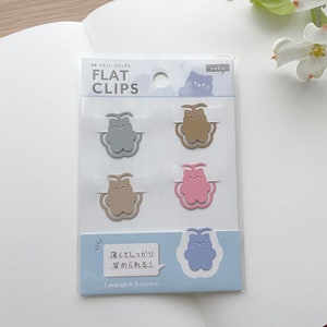 Die-Cut Stainless Steel Flat Paper Clip Set - Cat - 5pcs