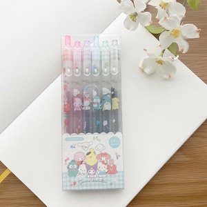 Flower Character Friends Gel Pen 0.5mm Set - Limited Edition - Set of 6 pens
