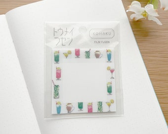 Sheer Film Sticky Notes - Drinks - 1 pc