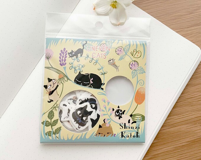 Shinzi Katoh Sticker Sack Uneven Cats 1 Pc - Etsy