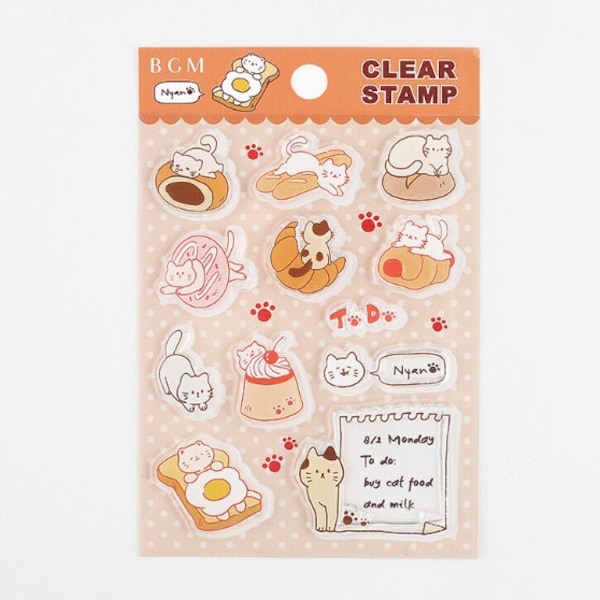 BGM Clear Sweet Cats Stamp Set - 1 pc