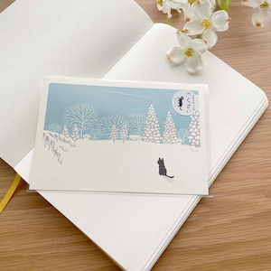 Carte postale - Tabineko Travelling Cats - Snow Quie Time - 1 pièce