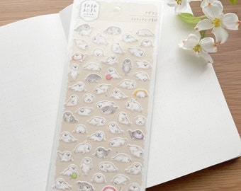 Restocked Washi Sticker - Mame Mame - Sweet Seals - Semi-Clear - 1 sheet