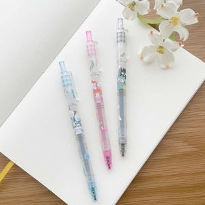 Flower Character Friends Gel Trio Pen 0.5mm Set - Limited Edition - Set of 3 pens