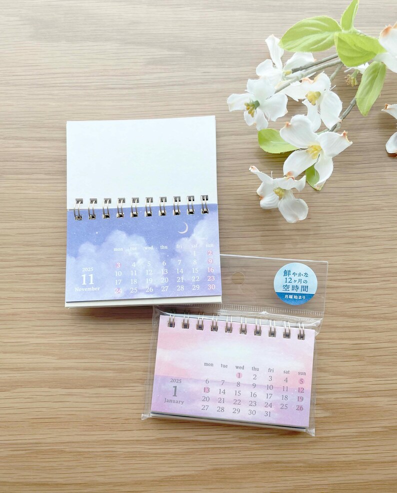 2025 Mini Desk Calendar Lovely Time 1 Pc Etsy Australia