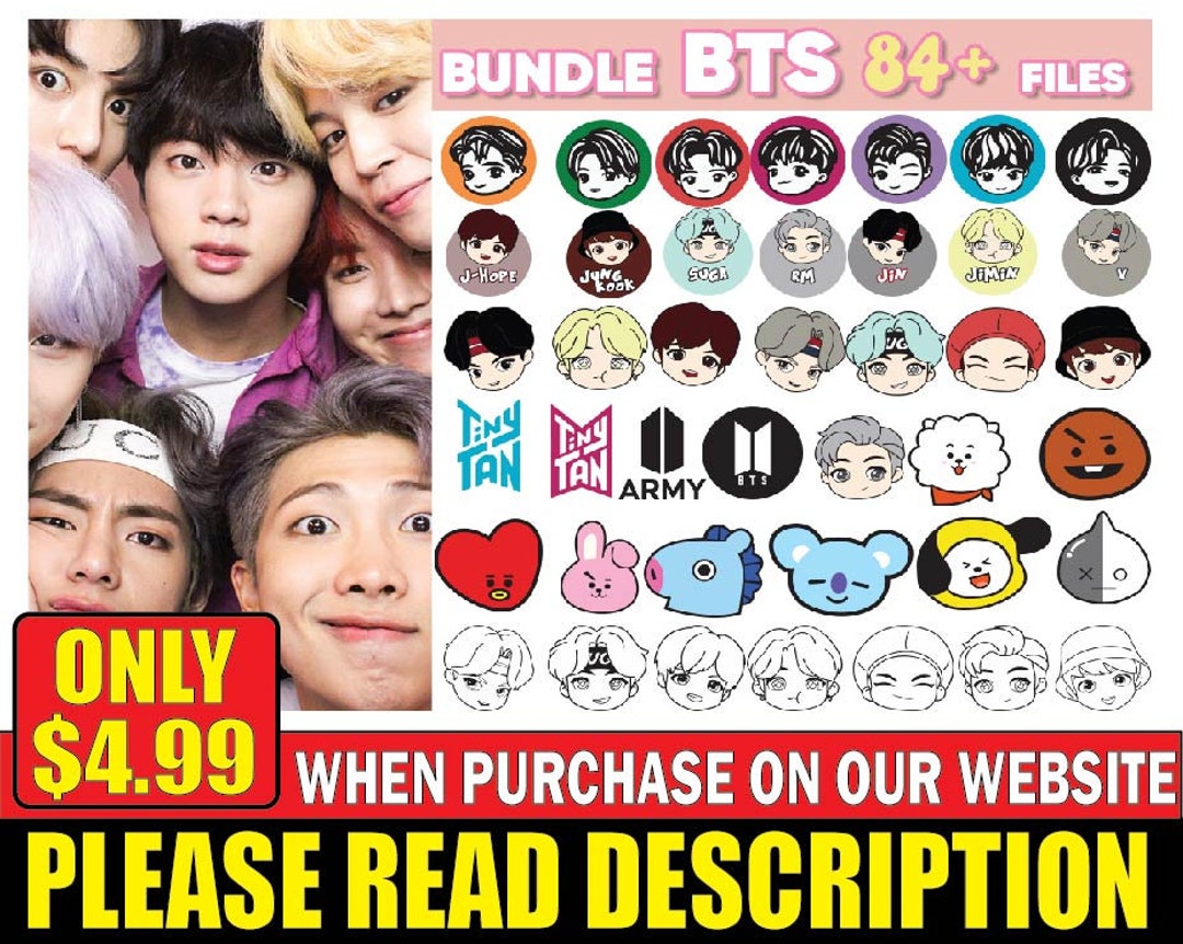 Bundle 84 Files BTS Bundle Svg Bts Svg Kpop Svg Bts Vector - Etsy
