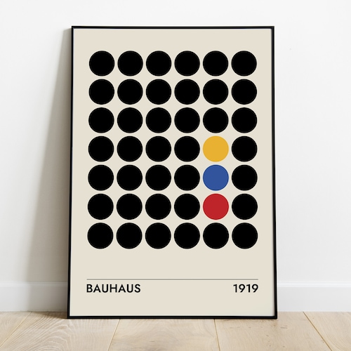 Bauhaus Printable Exhibition Poster Bauhaus Art Geometric Etsy