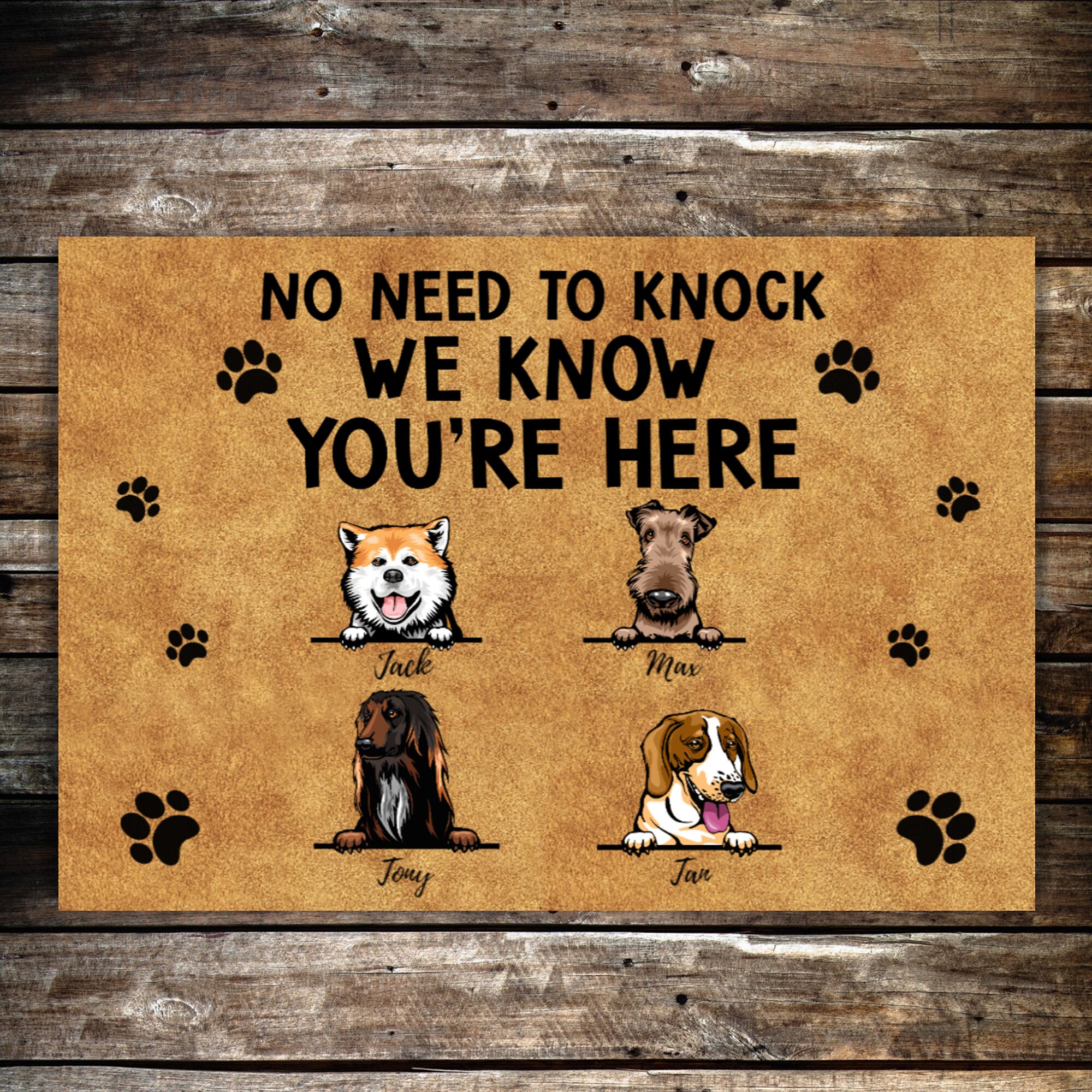 Personalized No Need To Knock We Know You're Here Doormat Etsy