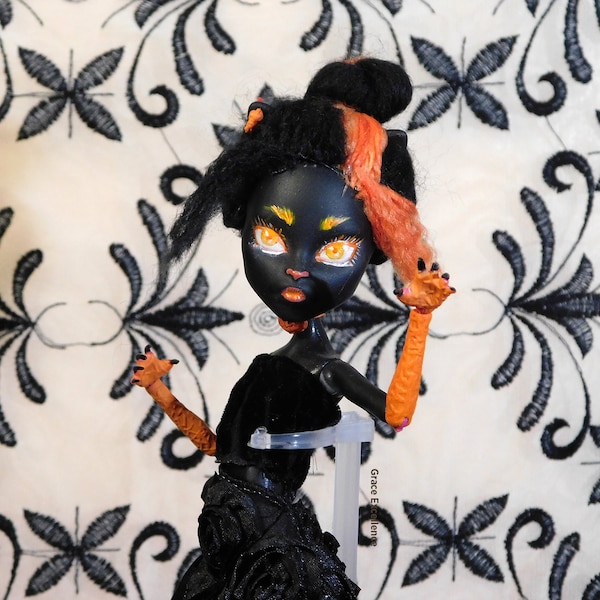 Halloween Black Cat   -   Monster High OOAK Doll Repaint