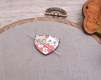 Wärmekatzen Nadelmagnet, Nadelmagnet zum Sticken und Kreuzstich