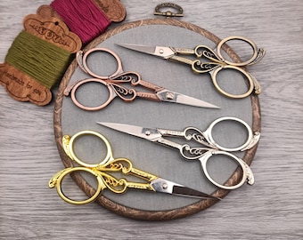 Embroidery Scissors, Small craft scissors in various colours