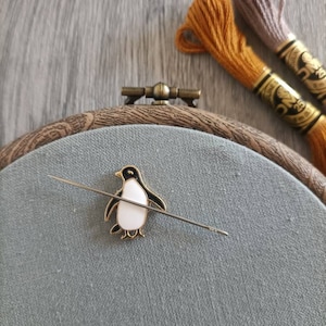 Little penguin Needle minder, needle magnet for embroidery and cross stitch