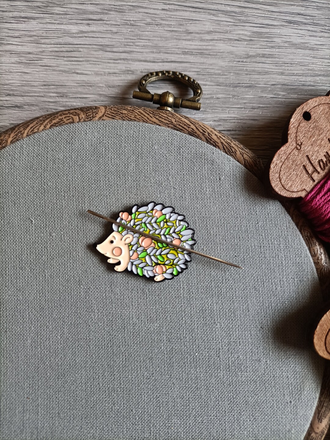 Hedgehog Needle Minder Needle for Embroidery and Cross Etsy