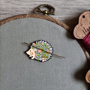 Hedgehog needle minder, needle magnet for embroidery and cross stitch