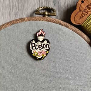 Poison bottle needle minder, needle magnet for embroidery and cross stitch