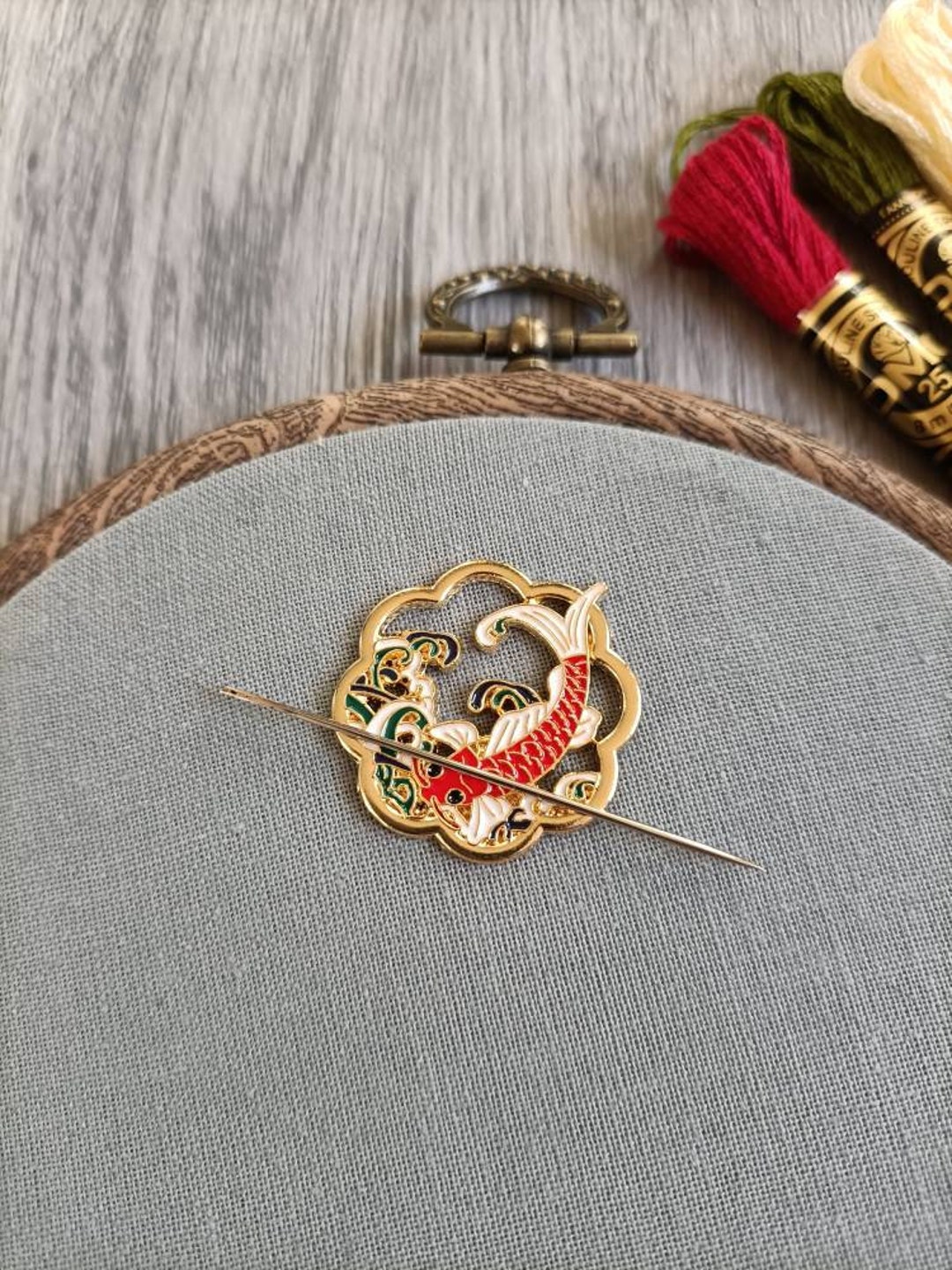 Beautiful Koi Needle Minder, Needle for Embroidery and Cross