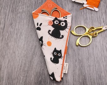 Small Craft scissors case, Hand made scissors pouch