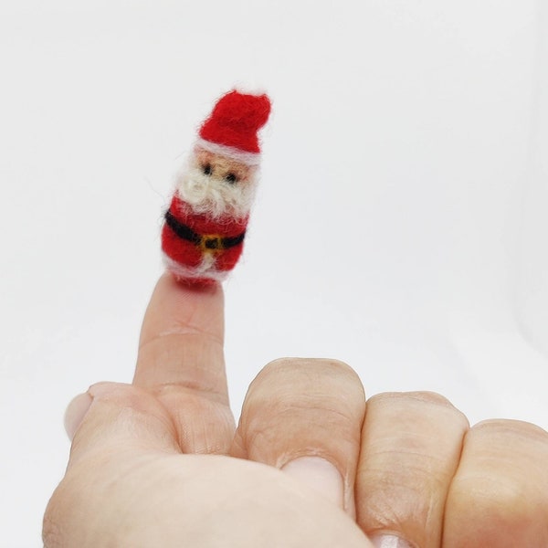 Father Christmas decoration, needle felted father Christmas, felt Christmas decoration, miniature father Christmas,Santa Claus ornament,tiny