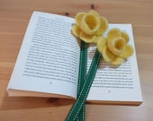 Daffodil Bookmark/Needle Felted/Handmade Gift/Ideal For Flower Lover,Gardener Or Family And Friends/Unique Present/Spring Flower Bookmark.