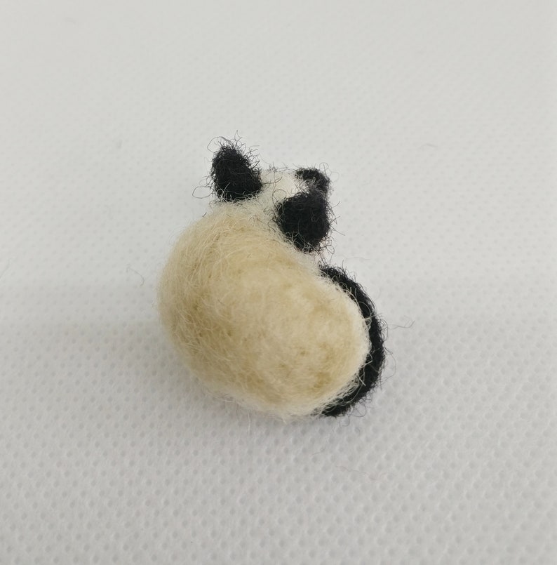 Siamese Cat/ Needle Felted Cat/ Miniature Sleeping Cat/ Siamese Kitten/ Cat Lover Gift/ Handmade From Wool/ Dollhouse Size/ Unique Cat Gift. image 7