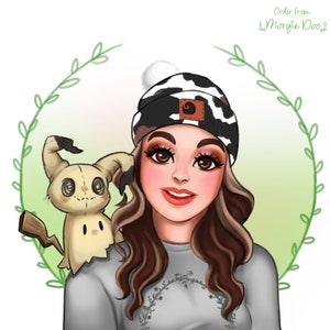 Custom profile picture icon for instagram, twitch, discord, youtube / Cute avatar pfp drawing for gamers and streamers