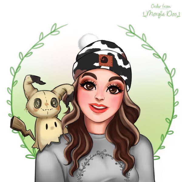 Custom profile picture for instagram, twitch, discord / Personalised portrait for birthday gift / Custom cartoon portrait