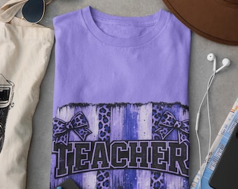 Teacher Leopard Png Svg Bundle, Teacher Shirt Design, Leopard Teacher Svg, Retro Teacher Png, Cricut Cut File, Sublimation Design