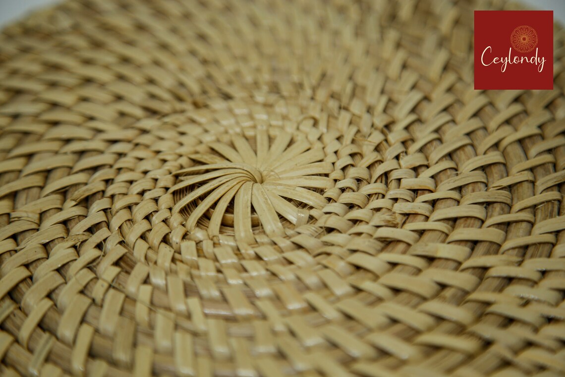 Ceylon Traditional High Quality Two Rattan Table Mats 100 Etsy