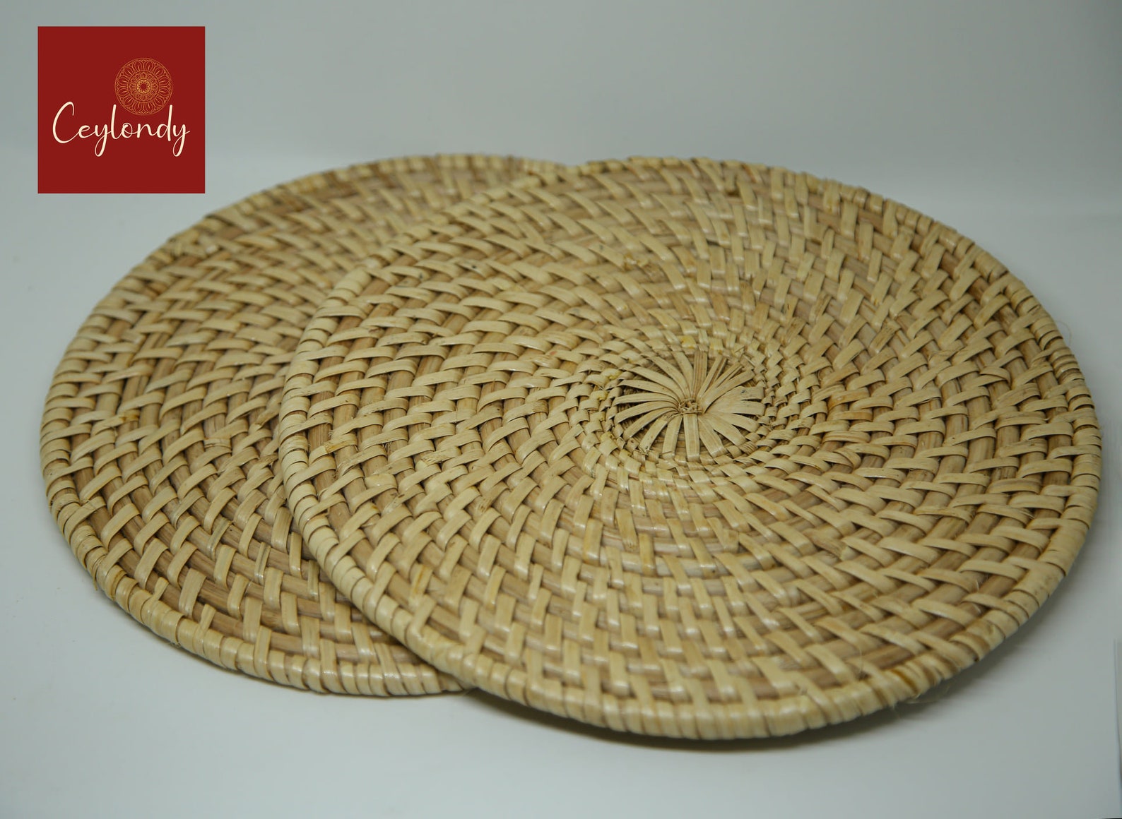 Ceylon Traditional High Quality Two Rattan Table Mats 100 Etsy