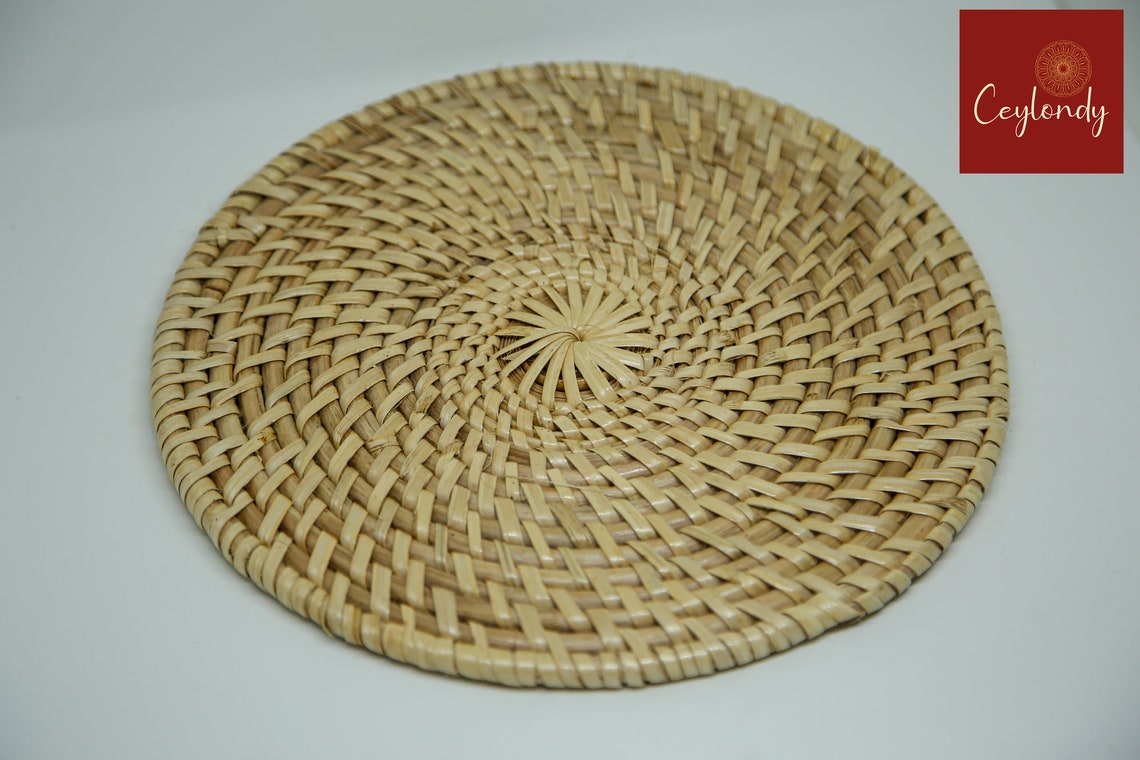 Ceylon Traditional High Quality Two Rattan Table Mats 100 Etsy