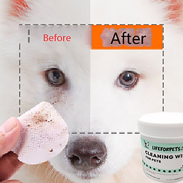 Dog Tear Stain Solution-Pet Eye Wipes  for Dogs  Puppies Natural and Aromatherapy Medicated - Removes Dirt Crust and Discharge 120pcs