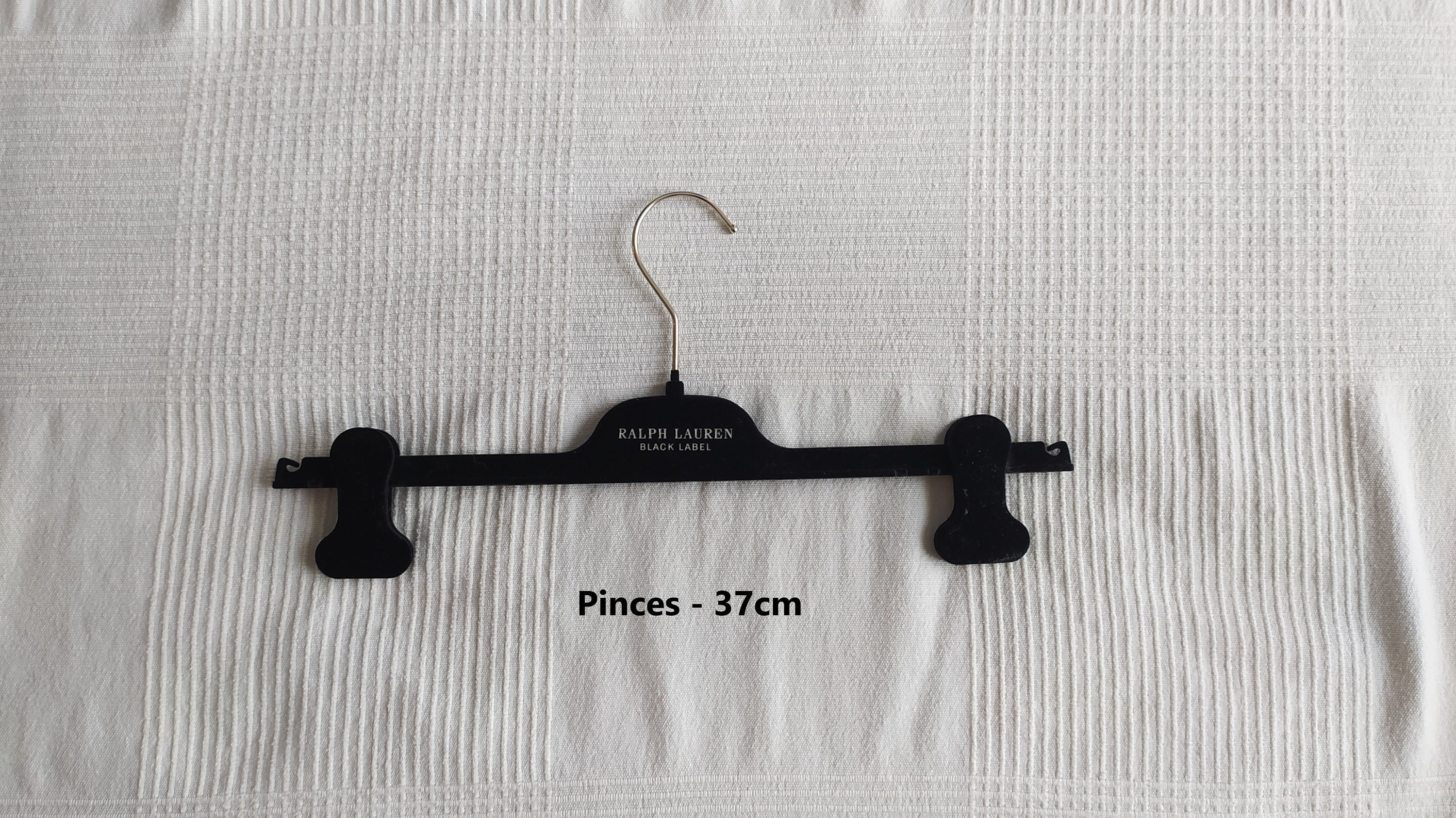 Authentiques Cintres Ralph Lauren Black Label Noir en Velours Vintage