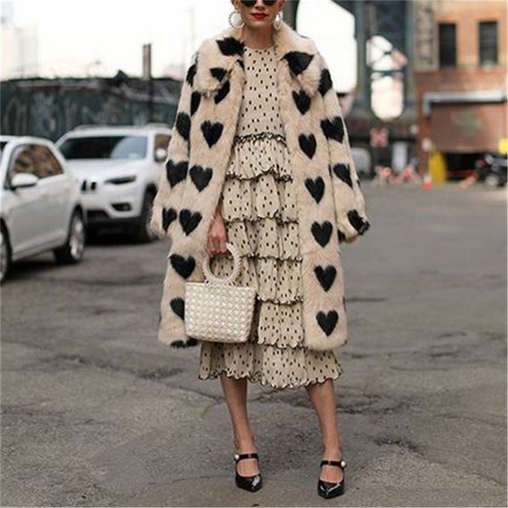 2021 Winter Women Warm Faux Fur Coat 